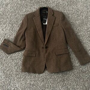 Ralph Lauren brown blazer New with tags. Size 4